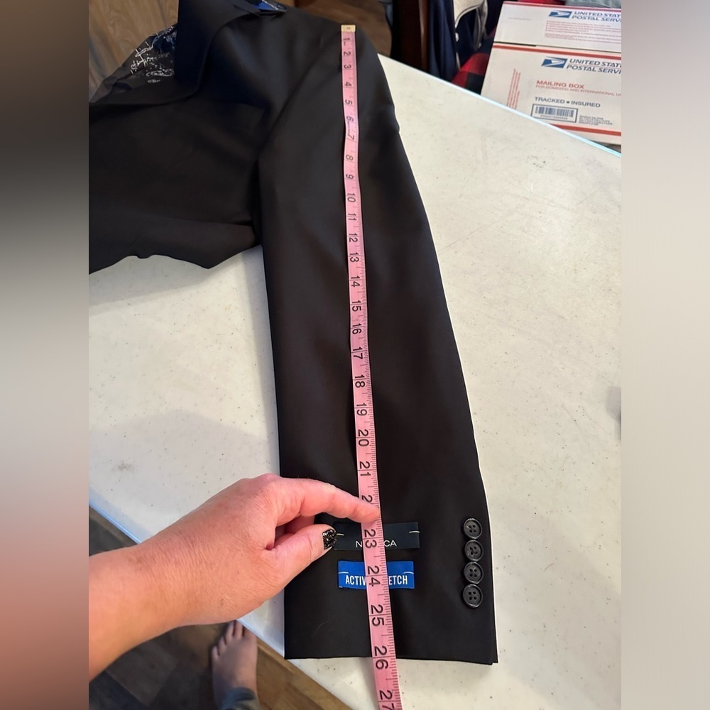 NWT Nautica Ashton Bi-stretch black suit jacket size 44R - Picture 9 of 11